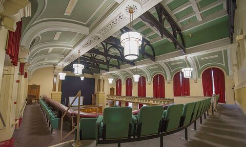 Image of the Birkenhead Town Hall Council Chambers installation.