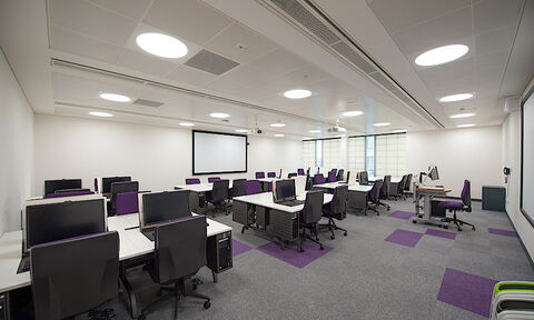 Image of the Manchester Metropolitan University, John Dalton Computer Science Labs installation.